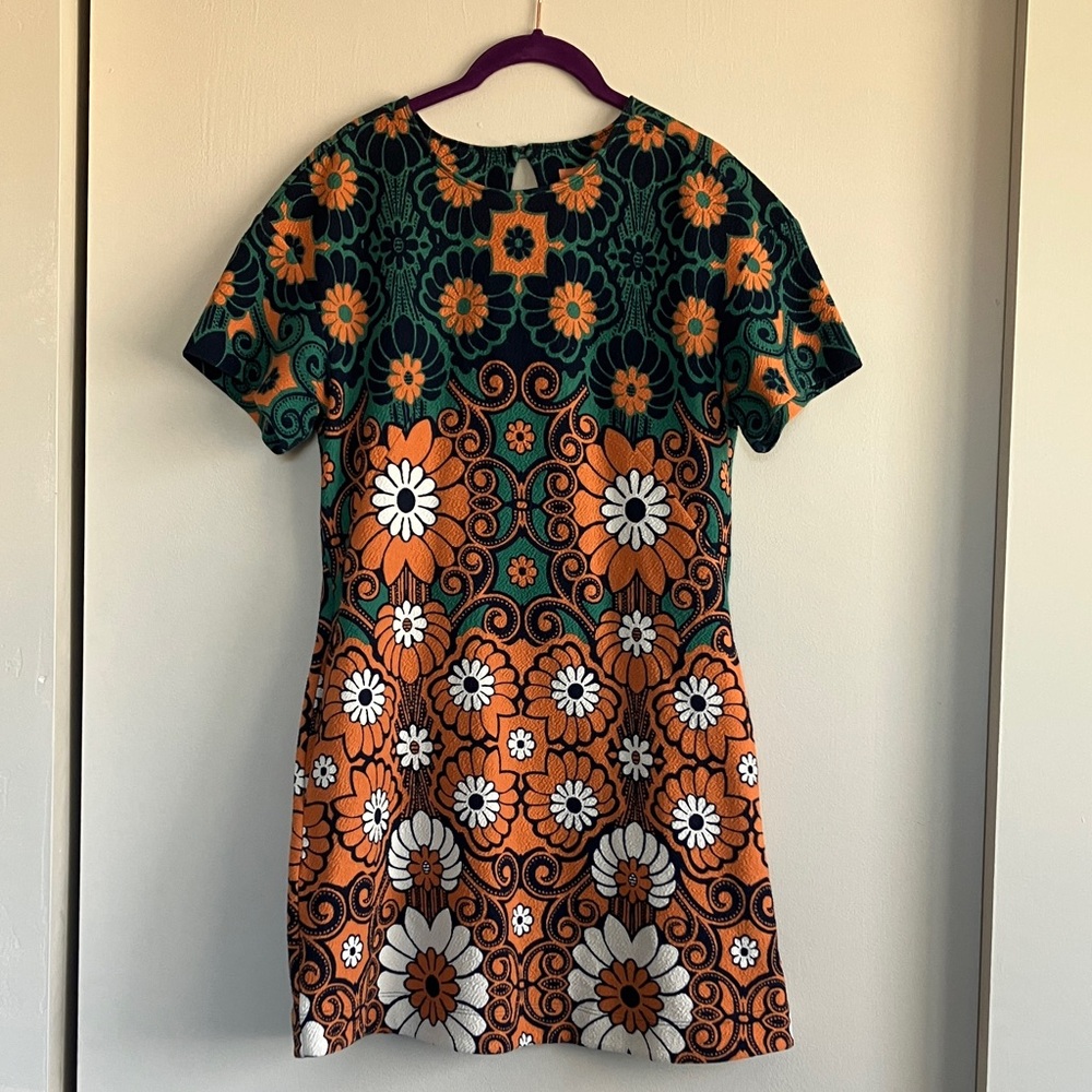 Maeve for Anthropologie Vibrant Floral Mini Dress - w/ pockets